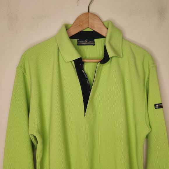 Green Coast Yachting Outfits Sweater Water Repellant Wool Size 52 Luxury Italy - Picture 2 of 14
